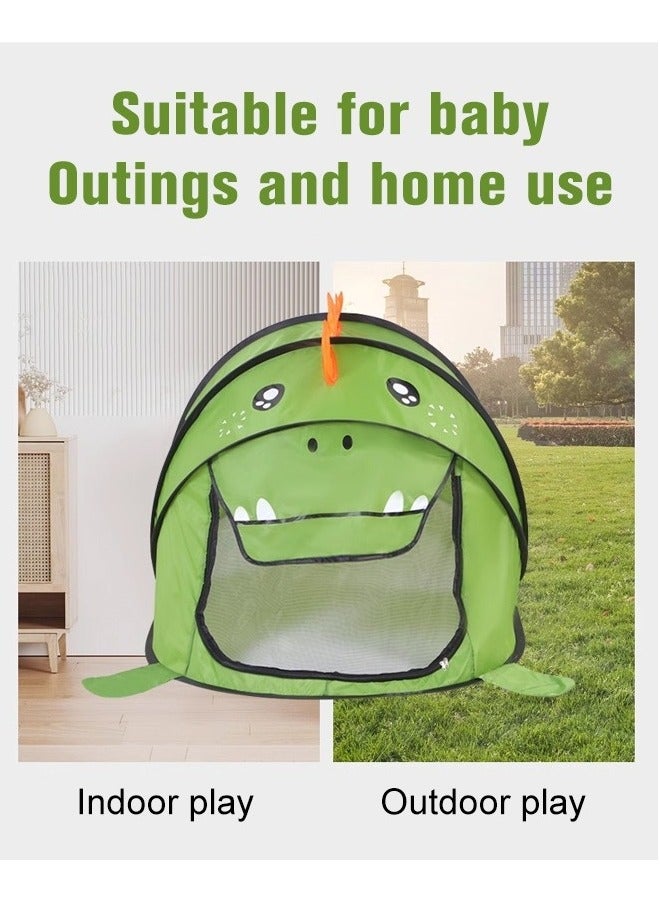 MIXDE Kids Portable Dinosaur Tent, Durable Pop up Tent with Travel Bag, Fun Playhouse for Indoor and Outdoor, Easy to Set Up and Fold, Plenty of Room to Play, Suitable for Family Vacation on Beach, Garden  - Image 5