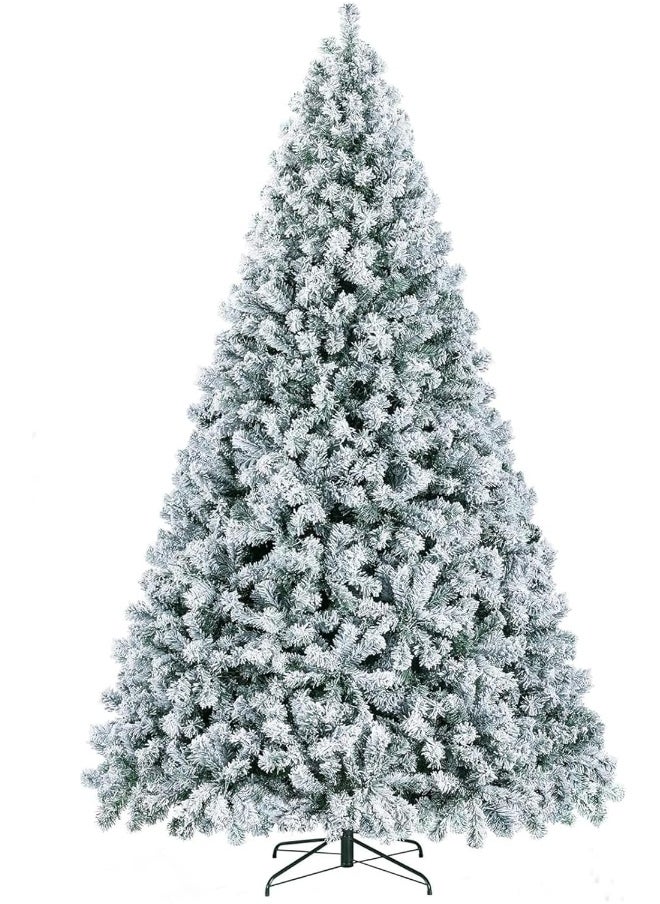 7 Foot Artificial Christmas Tree with 1100 Branches and Snow, Quick Assembly, Metal Hinges and Foldable Base Suitable for Family Interaction - pzsku/Z4E6735EA5F4F4B62C674Z/45/_/1736158420/36833442-7d1d-488d-a44a-92bb8aa6a828