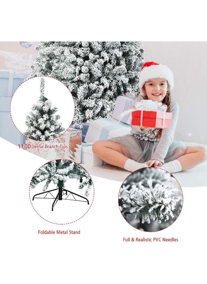 7 Foot Artificial Christmas Tree with 1100 Branches and Snow, Quick Assembly, Metal Hinges and Foldable Base Suitable for Family Interaction - pzsku/Z4E6735EA5F4F4B62C674Z/45/_/1736158423/5a47c548-f780-4062-85f8-b5330be52234