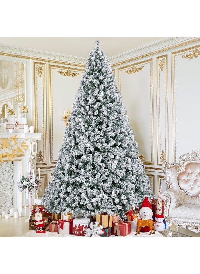 7 Foot Artificial Christmas Tree with 1100 Branches and Snow, Quick Assembly, Metal Hinges and Foldable Base Suitable for Family Interaction - pzsku/Z4E6735EA5F4F4B62C674Z/45/_/1736158427/306ec422-f0f6-40f7-a197-8c163a819756