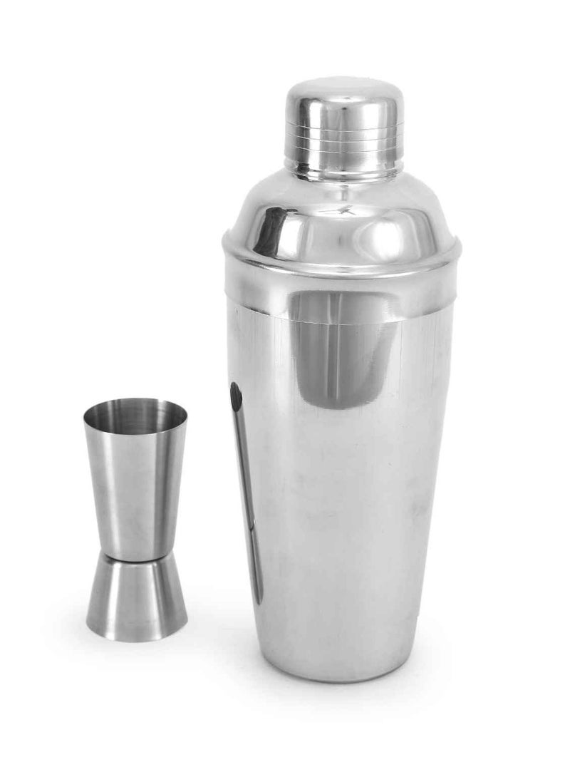 Anything & Everything Stainless Steel Plain Cocktail Shaker with Peg Measure - Image 5