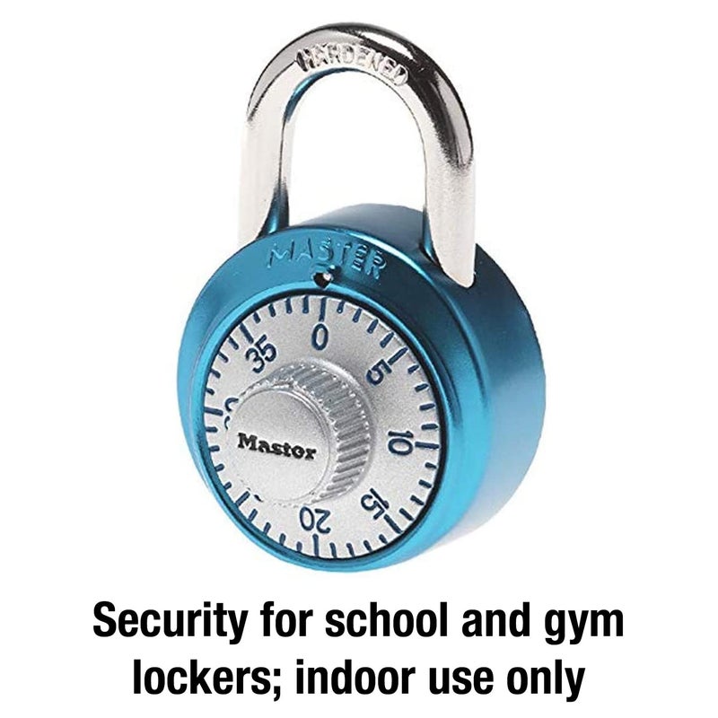 Master Lock 1561DLTBLU Locker Lock Combination Padlock, 1 Pack, Light Blue - Image 2