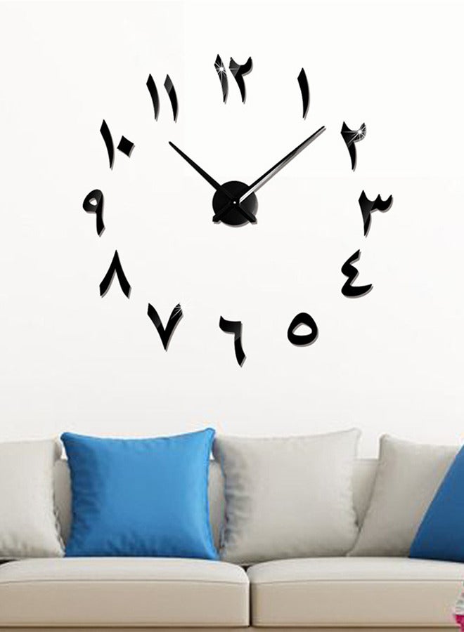 VINSOC 3D Acrylic DIY Wall Clock Large Modern Silent Timepiece Frameless Design Perfect for Living Room, Home Office Black - Image 1