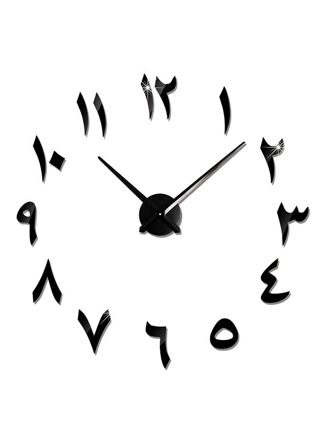 VINSOC 3D Acrylic DIY Wall Clock Large Modern Silent Timepiece Frameless Design Perfect for Living Room, Home Office Black - Image 2