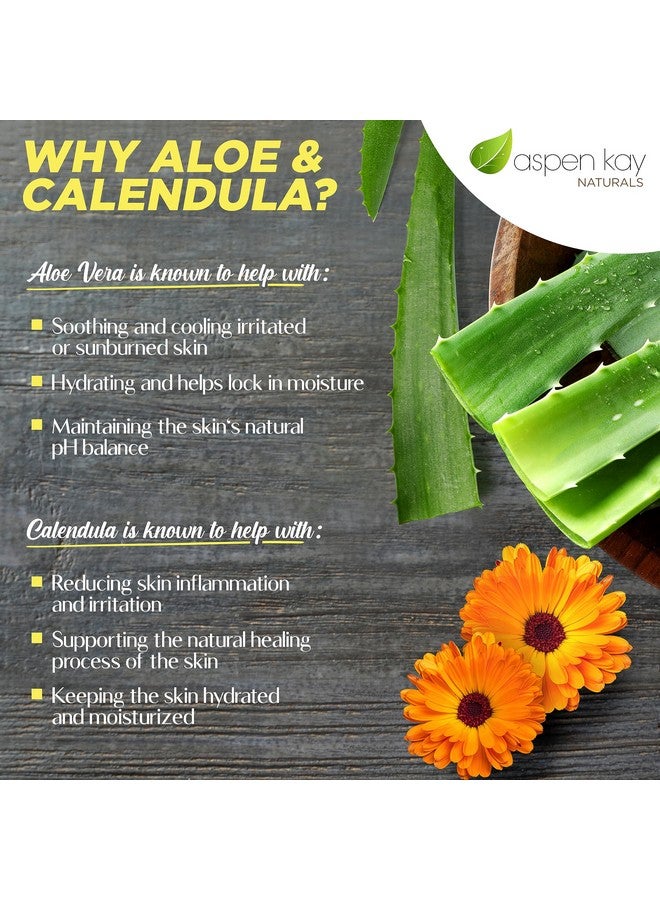 Aspen Kay Naturals Aspen Kay Naturals Handmade Aloe Vera & Calendula Soap for Face & Body - Natural & Organic Ingredients - Organic Aloe Vera, Calendula & Turmeric - Shaving Soap - Made in the USA 4.5 oz - Image 3