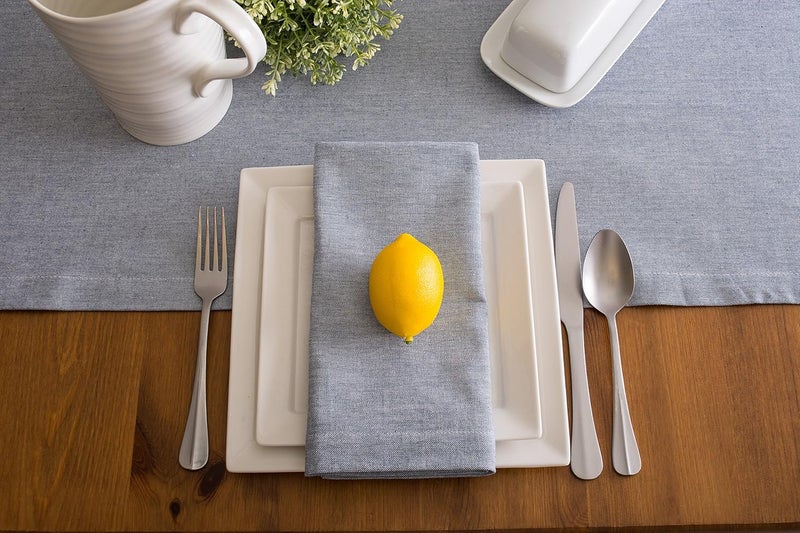 DII CAMZ38722 Solid Chambray, Table Runner 14x108, Chambray Blue - Image 4