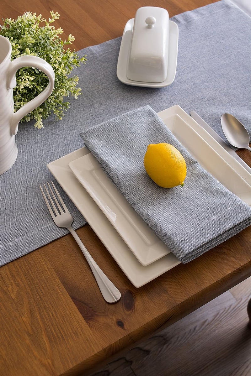 DII CAMZ38722 Solid Chambray, Table Runner 14x108, Chambray Blue - Image 5