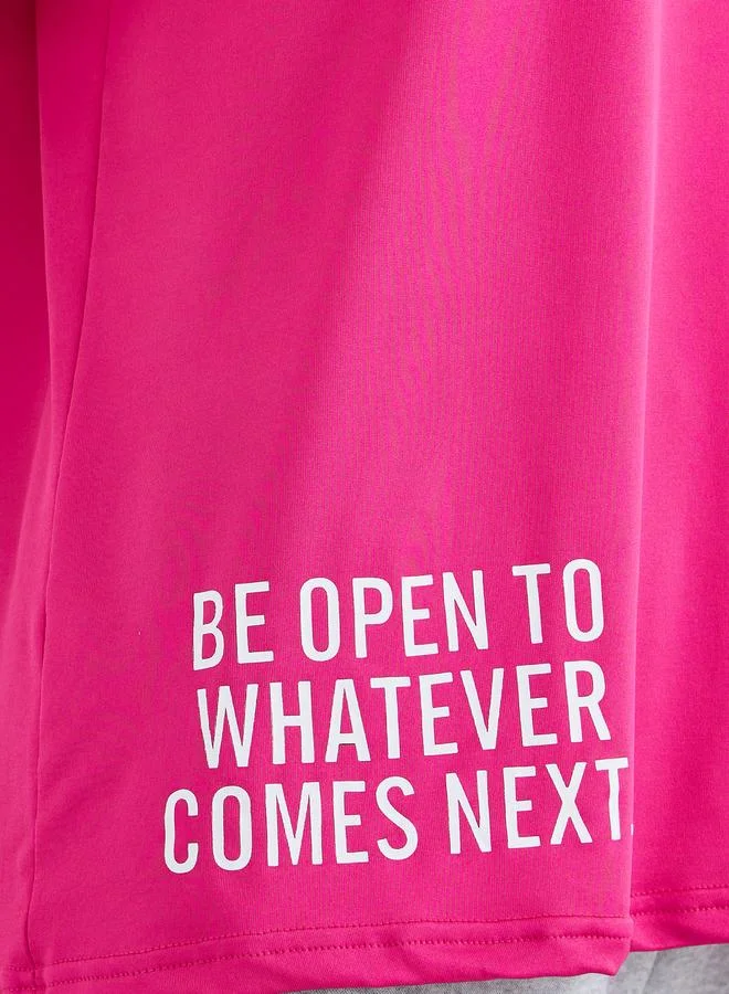 Take Two Take Two Slogan Print Oversized T-Shirt