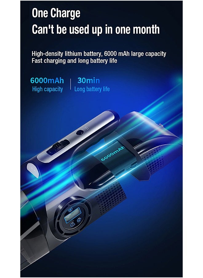 Mi VAZA - Cordless Car Vacuum Cleaner - Rechargeable Dustbuster - Handheld Vacuum Cleaner with LED Light and Inflator - 6000Pa - Image 1