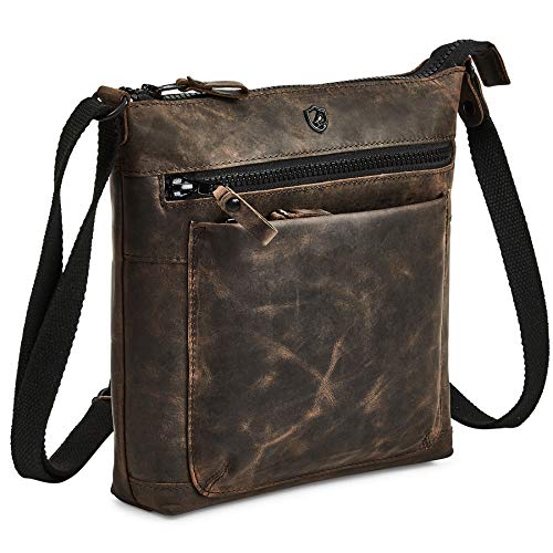 Cochoa Real Leather Purse for Women Crossbody Bag Travel Shoulder Handbag Small Vintage Pocketbook (Coffee Crazy Horse) - Image 2
