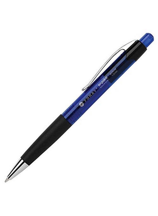 Office Depot Soft-Grip Retractable Ballpoint Pens, Medium Point, 1.0 Mm, Blue Barrel, Blue Ink, Pack Of 12 - Image 5