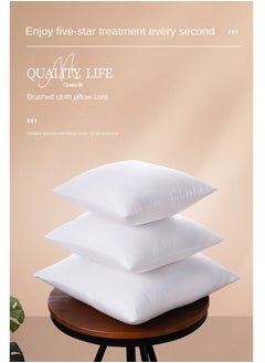 Bluejw 2-Piece Hypoallergenic Feather Silk Cotton Filling Pillow Core Cotton White  - Image 2