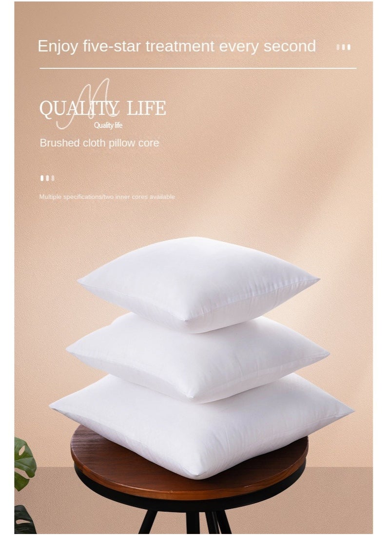 Bluejw 2-Piece Hypoallergenic Feather Silk Cotton Filling Pillow Core Cotton White  - Image 2