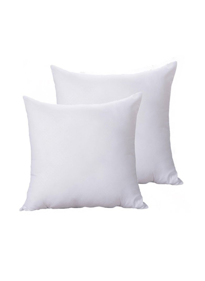 Bluejw 2-Piece Hypoallergenic Feather Silk Cotton Filling Pillow Core Cotton White  - Image 1