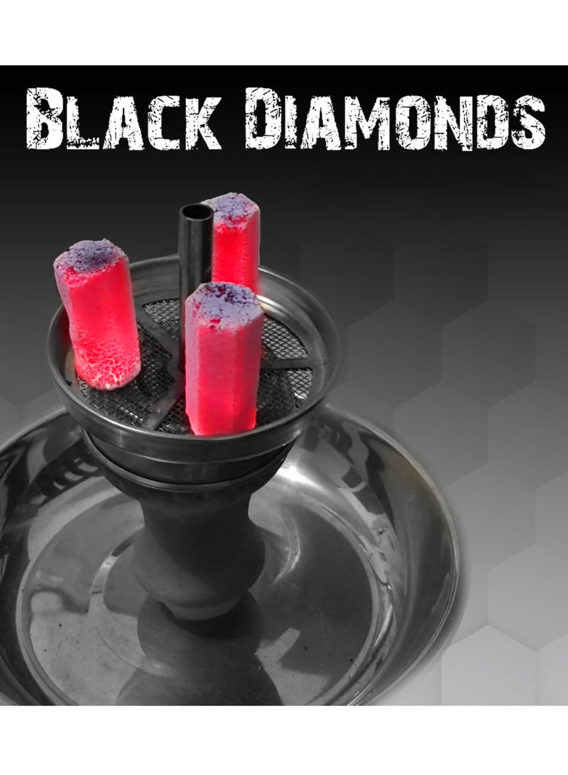 Black Diamonds Coconut Shell Charcoal Shape Mini Hexagon Sticks 10KG Bulk - Image 5