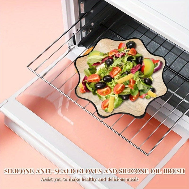 2 Pcs Large Nonstick 8 Inch Corn Tortilla Shell Maker Set Carbon Steel Baking Tray For Taco Salad Bowl Plate And Crispy Shells - Image 4