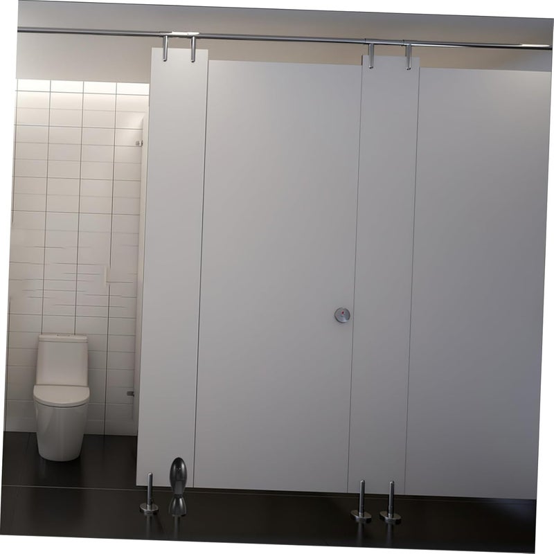 Toilet Partition Support Feet Bracket Nylon Restroom Partition Hardware for Public Toilets Easy to Install Stylish Design for Cubicles and Restroom Spaces - Image 4