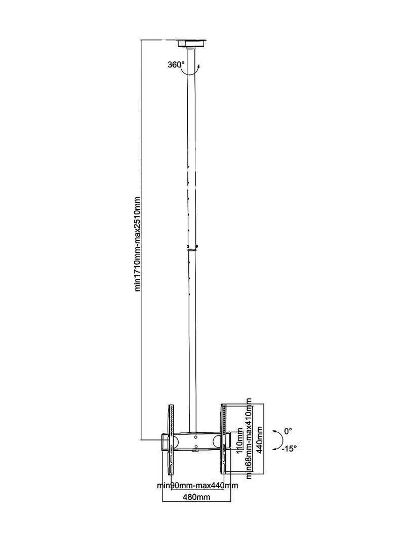 سكيل تك حامل سقف للتلفاز SH 40C - Image 4