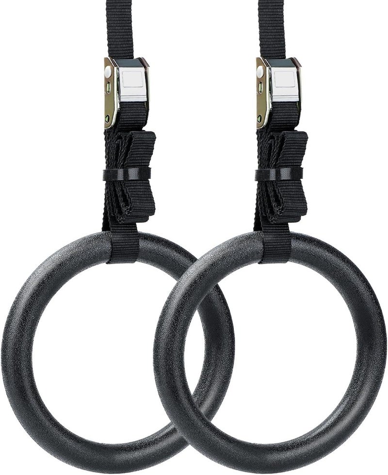 IGNITE WEIGHTS ® Professional Gymnastic Rings | Roman Rings | Pilate Rings |1000 lbs Capacity with 14.5ft Adjustable Buckle Straps for Cross Fitness Functional Training for Home Gym Full Body Workout - Image 1