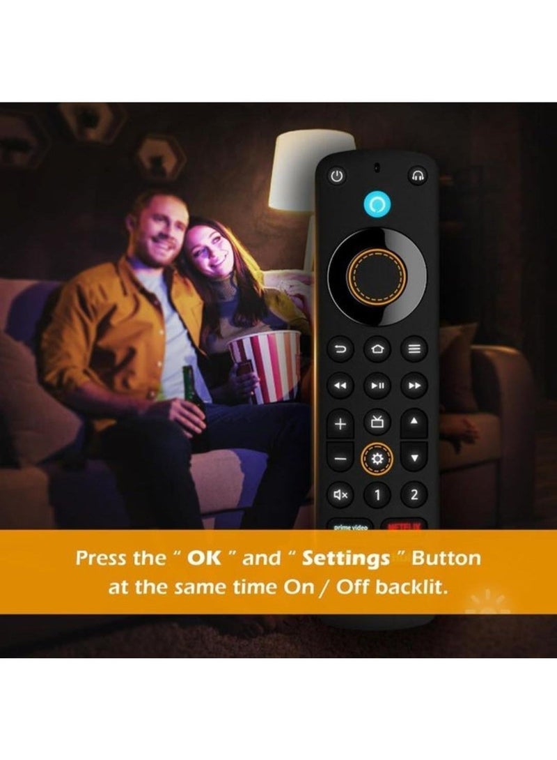 جهاز تحكم صوتي بديل لـ Fire TV مع أزرار مخصصة (نتفليكس، ديزني+، برايم فيديو، هولو) - Image 3
