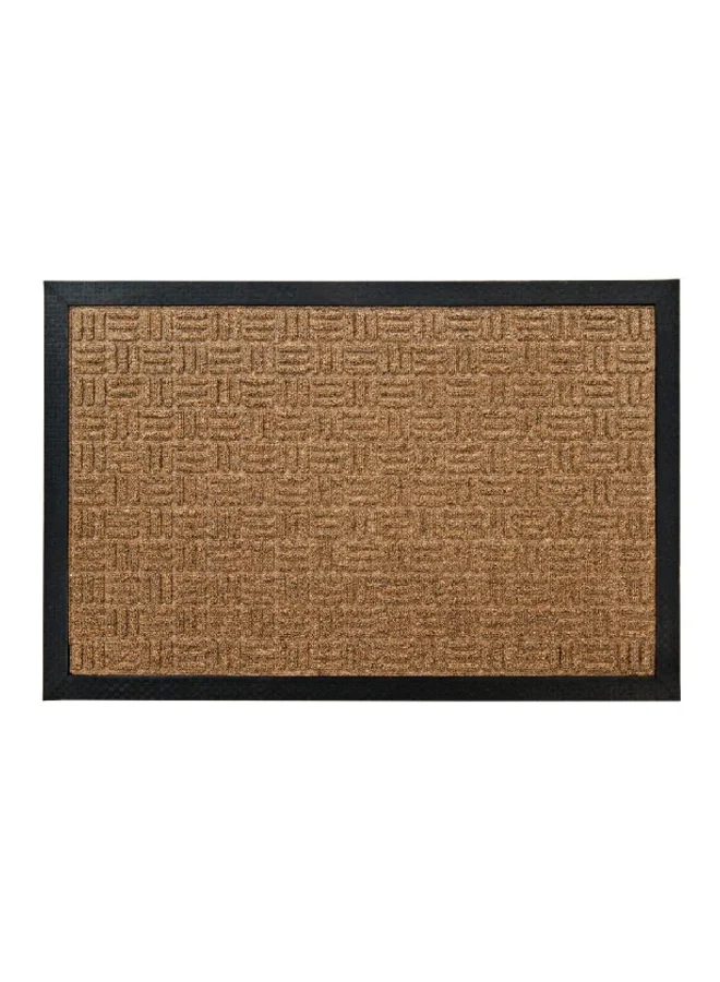 HONEYBEE Rectangular Shaped Efficient Dirt Control Sandal Keeper Door Mat Tan and Black 60 x 90 cm 94059200SN