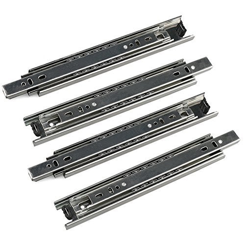 URBEST 2 Pairs 9" Full Extension Ball Bearing Telescopic Drawer Slides Slide Rails (9 inch) - Image 1