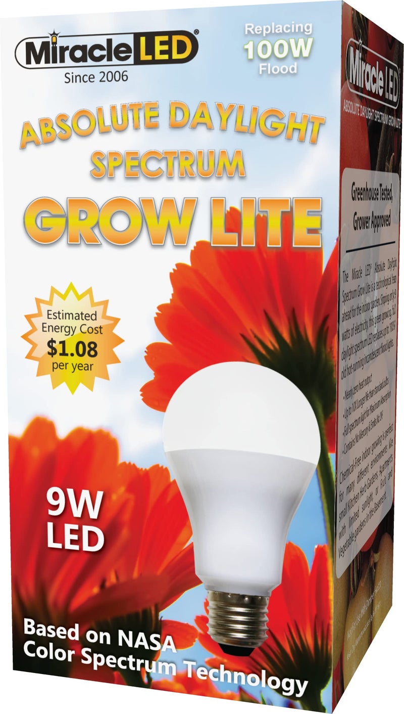Miracle LED Absolute Daylight Spectrum Grow Lite - Replaces up to 100W - Full Spectrum Hydroponic LED Plant Growing Light Bulb for Greenhouse, Garden, and Indoor (605088) - Image 2