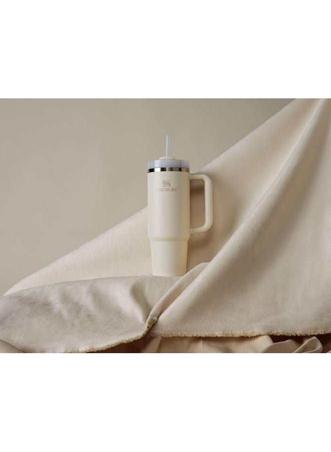 ستانلي كوب Quencher H2.0 FlowState سعة 40 أونصة من الفولاذ المقاوم للصدأ معزول بغطاء وقش - مثالي للمياه والشاي المثلج والقهوة - Image 2