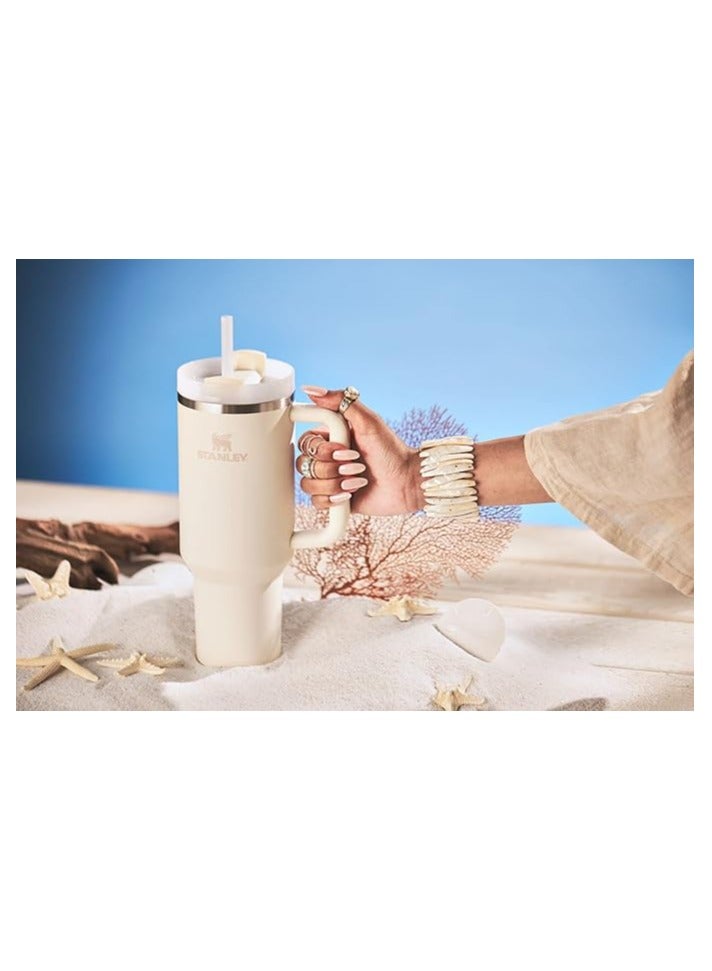 ستانلي كوب Quencher H2.0 FlowState سعة 40 أونصة من الفولاذ المقاوم للصدأ معزول بغطاء وقش - مثالي للمياه والشاي المثلج والقهوة - Image 3