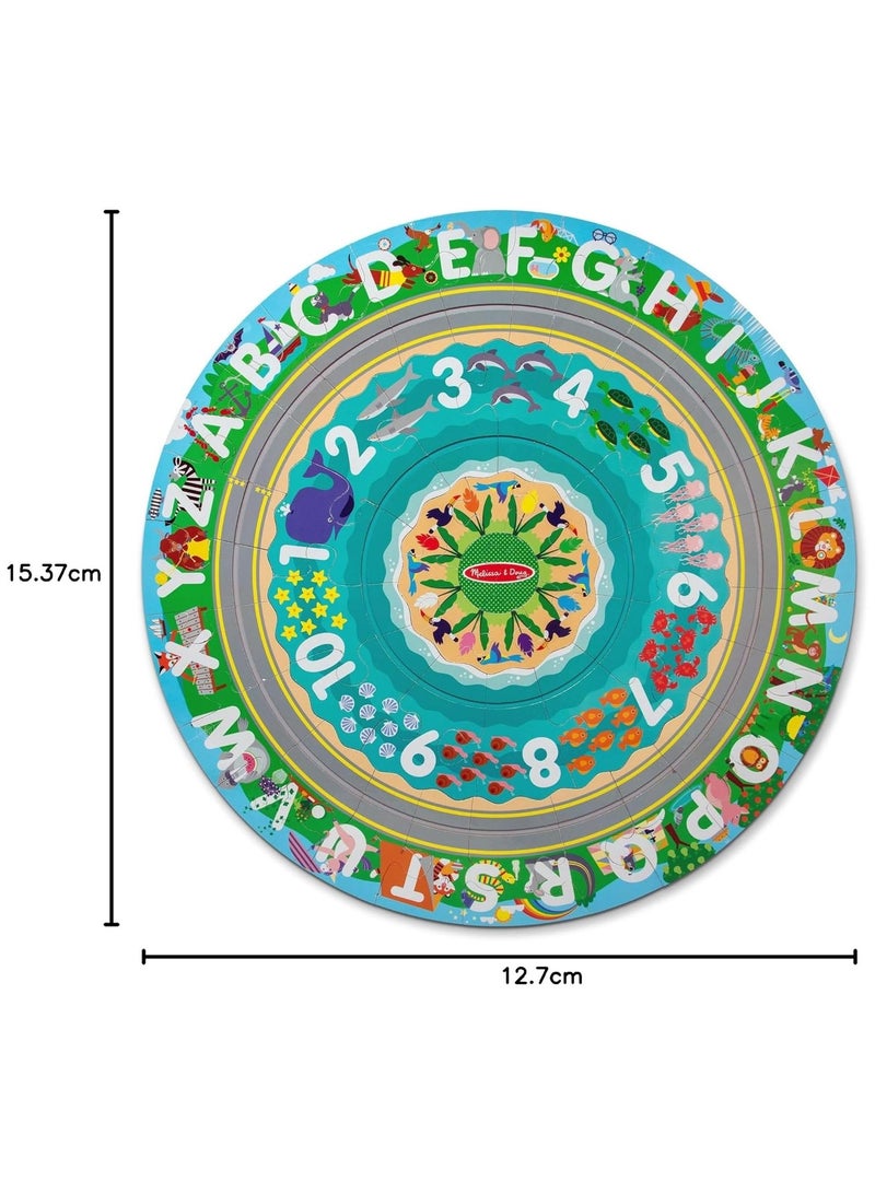 Melissa & Doug Melissa & Doug | Round the Shore Floor Puzzle & Play Set â€“ 48-Piece Circular Jigsaw with Wind-Up Boat & School Bus | Seaside Adventure Theme for Kids Ages 4+  - Image 5