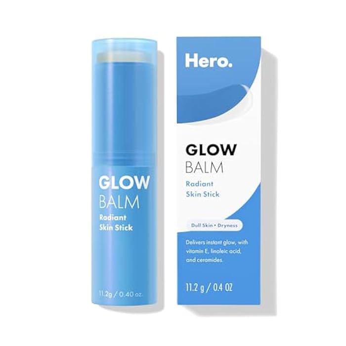 Hero Cosmetics بلسم هيرو كوزمتيكس المتألق - عصا للبشرة المتألقة - يمنح البشرة لمسة متألقة على الفور لمظهر رطب ومشرق - مناسب للبشرة المعرضة لحب الشباب - لن يسد المسام (0.4 أونصة) - Image 1