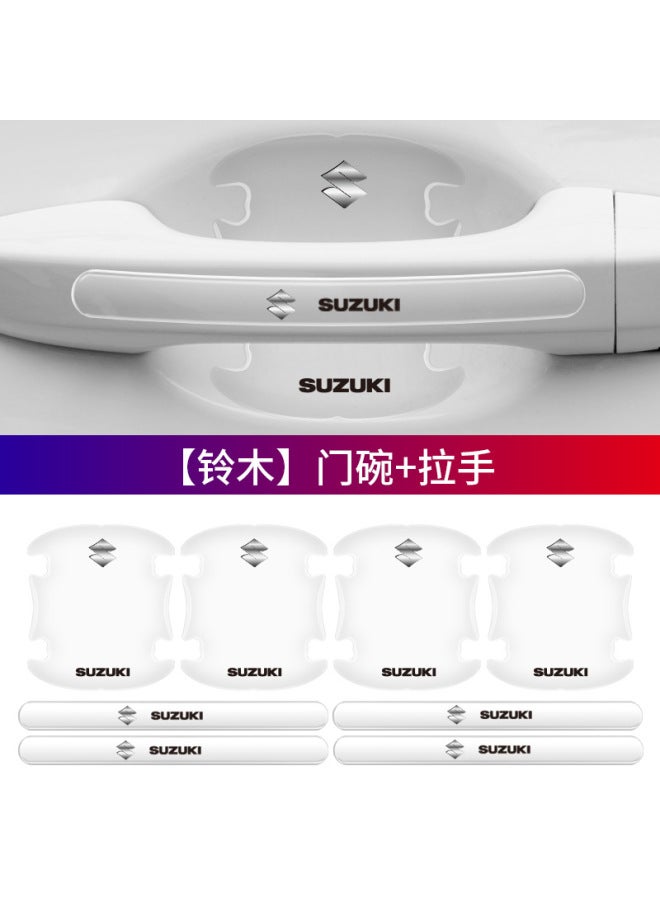 Direct Car Door Bowl Handle Protection Stick Anti-collision Strip Self-adhesive Transparent Handle Door Stick Anti-scratch Scratch