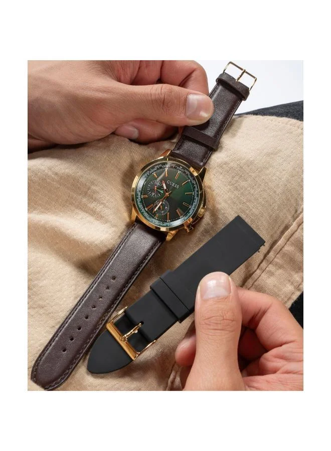 Guess  Mens Gold Tone Multi-function Watch Box Set for Men | Best Price UAE