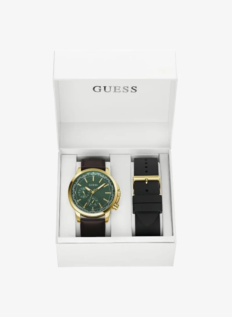 Guess  Mens Gold Tone Multi-function Watch Box Set for Men | Best Price UAE