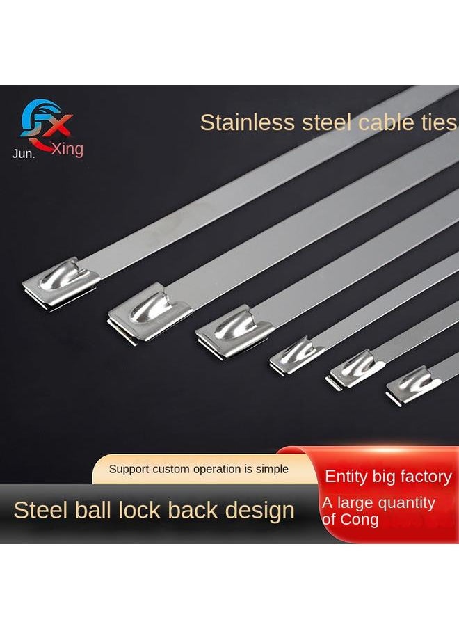 Bluejw 304 Stainless Steel Tie Metal Cable Tie With Wire And Cable Marine Self-locking Tie 4.6/7.9/10/12/16  - Image 2