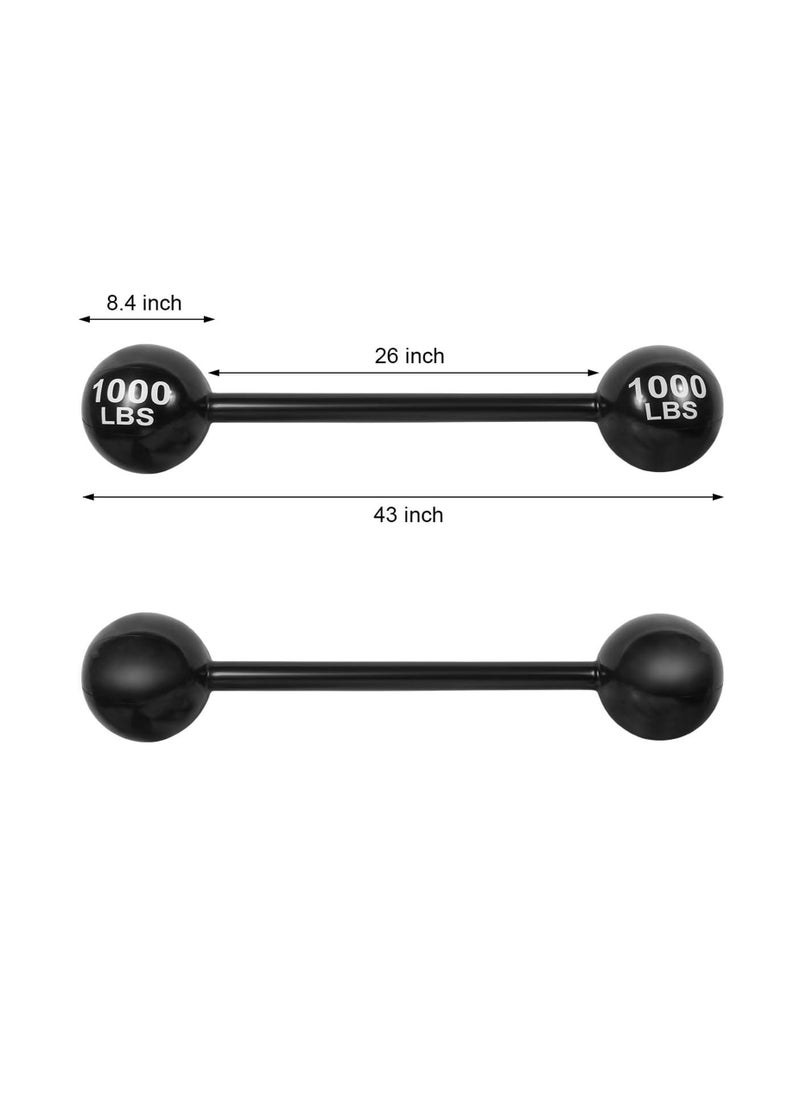 SYOSI - 4 PCS Giant Inflatable Dumbbell Barbell - Carnival Circus Birthday Strongman Party Decorations Supplies Fake Weights Cosplay Props - Blow Up Costume Photo Booth Props Accessory - Image 1