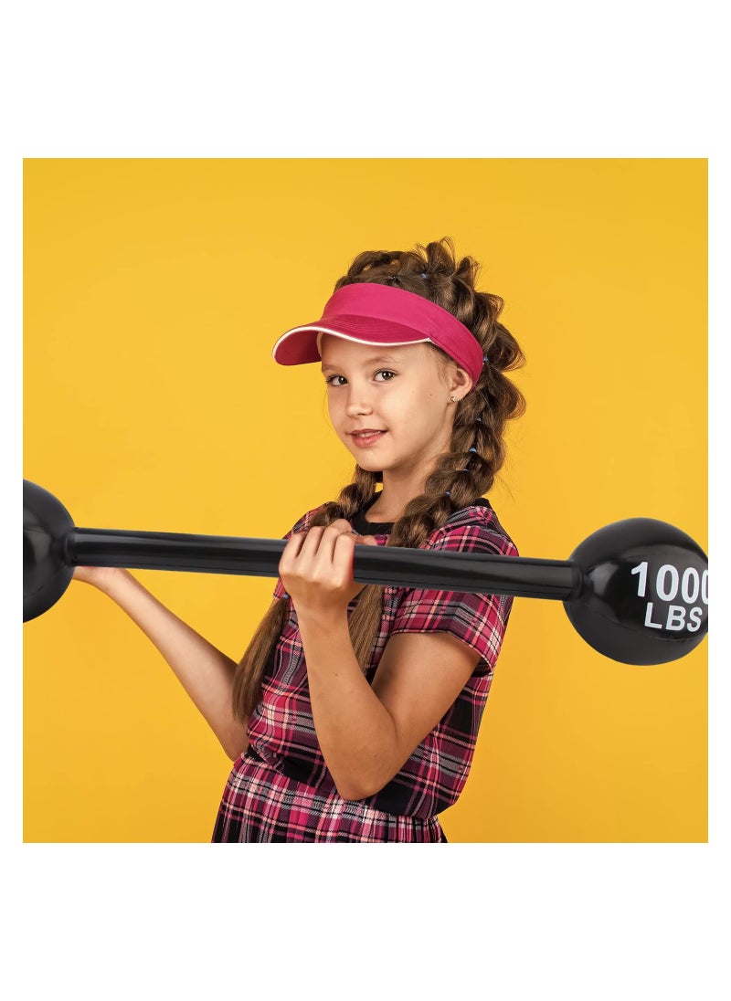 SYOSI - 4 PCS Giant Inflatable Dumbbell Barbell - Carnival Circus Birthday Strongman Party Decorations Supplies Fake Weights Cosplay Props - Blow Up Costume Photo Booth Props Accessory - Image 1