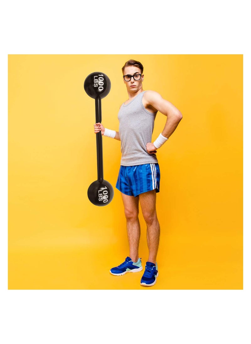 SYOSI - 4 PCS Giant Inflatable Dumbbell Barbell - Carnival Circus Birthday Strongman Party Decorations Supplies Fake Weights Cosplay Props - Blow Up Costume Photo Booth Props Accessory - Image 1