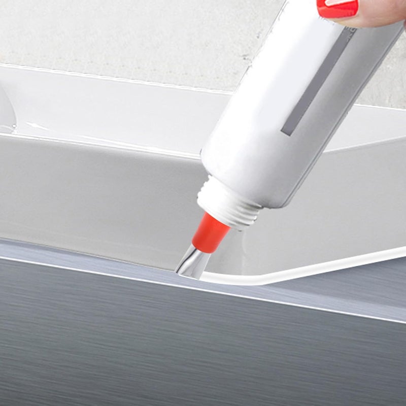 Caulking Nozzle Set Stainless Steel Construction Tool with Abs Caps, Universal Finishing and Sealing Applicator for Bathroom and Kitchen Adhesive Dispenser Accessories - Image 5