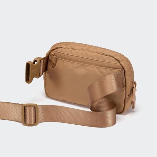 Pander Two Way Zipper Fanny Pack Nylon Everywhere Belt Bag for Women, Water Repellent Waist Packs, Crossbody Bags with Adjustable Strap (Caramel Brown). - Image 3