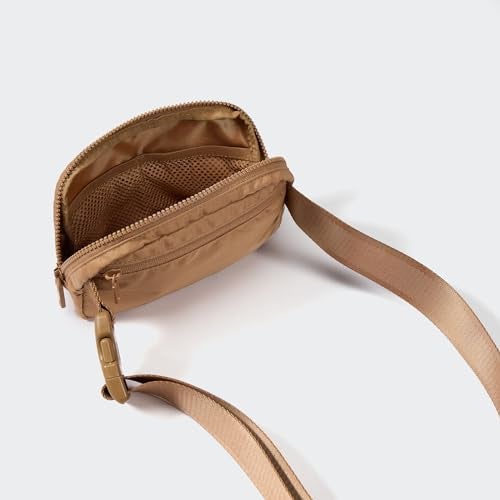 Pander Two Way Zipper Fanny Pack Nylon Everywhere Belt Bag for Women, Water Repellent Waist Packs, Crossbody Bags with Adjustable Strap (Caramel Brown). - Image 5