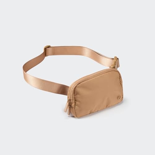 Pander Two Way Zipper Fanny Pack Nylon Everywhere Belt Bag for Women, Water Repellent Waist Packs, Crossbody Bags with Adjustable Strap (Caramel Brown). - Image 2