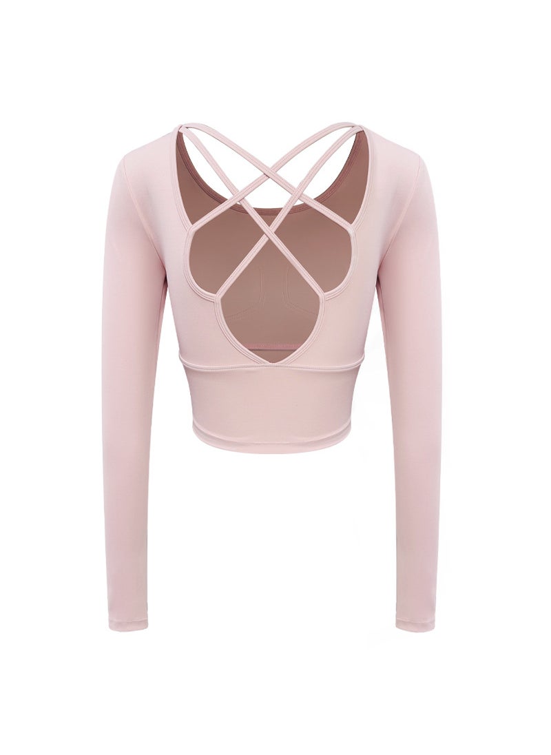 Generic Womens Autumn Winter Yoga Fitness Long-Sleeve Tee Lotus color long sleeves 