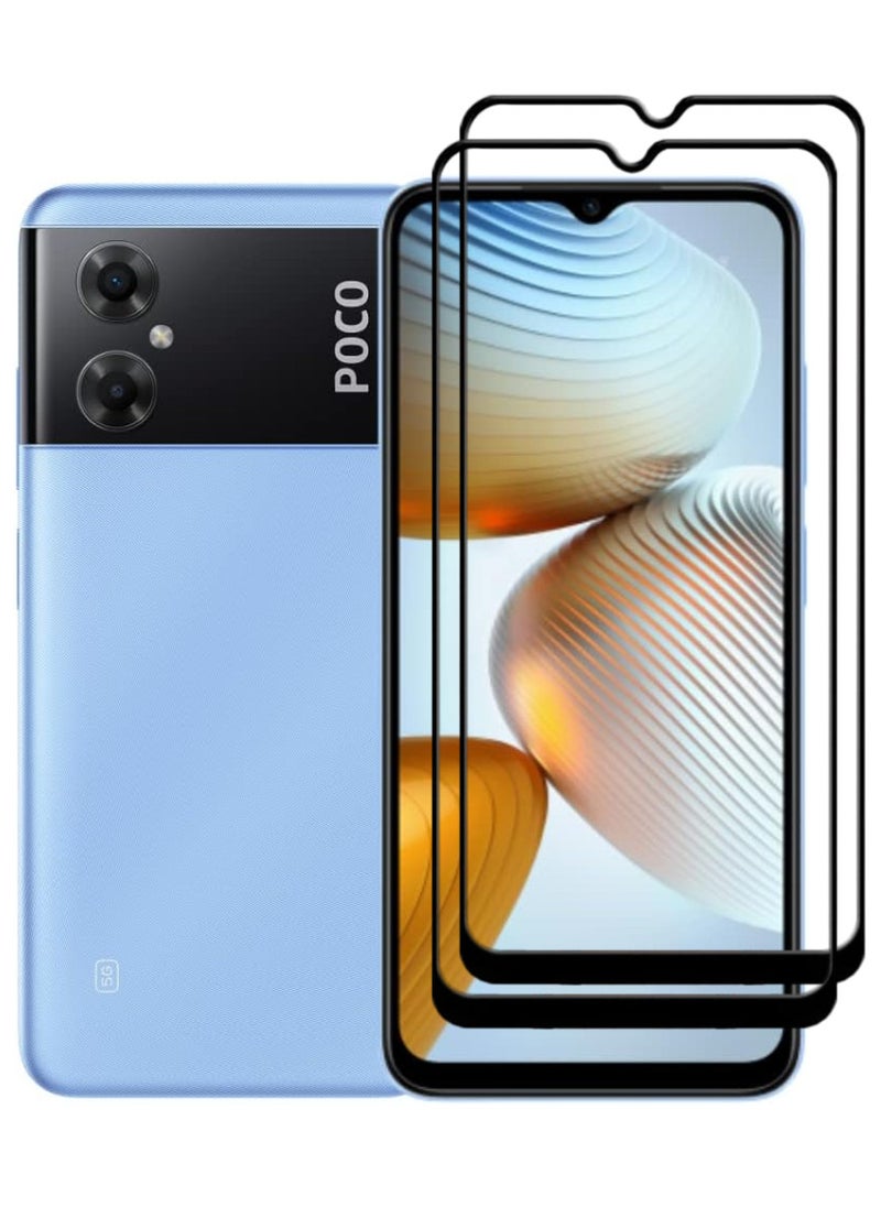 ACLIX 2 Pieces Antistatic ESD Dustproof Premium Quality High Definition Tempered Glass Screen Protector Designed For Xiaomi Poco M4 5G - Image 1