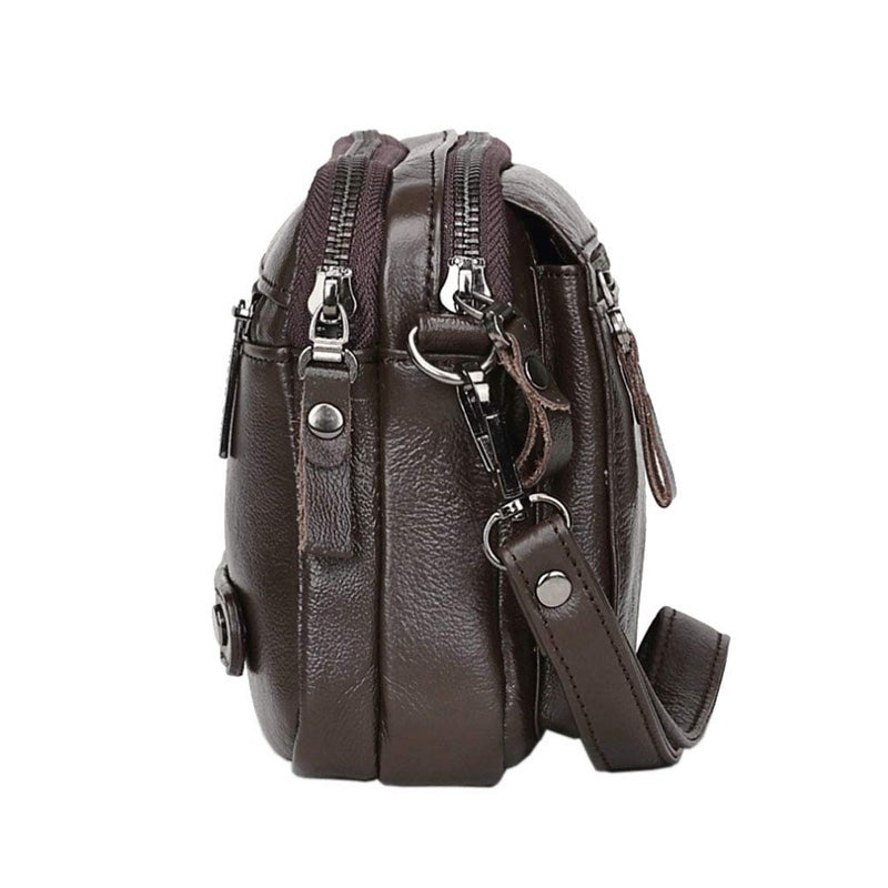Hebetag Hebetag Leather Clutch Purse Wallet for Men Organizer Holder Wrist Wristlet Bag Business Pack Handbag Coffee  - Image 3