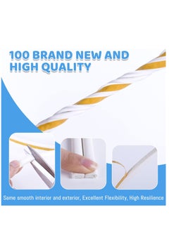 MJZ 5m Self-Adhesive Door Bottom Seal Strip, Doors and Windows Draught Excluder Stopper Foamed Weather Seal Stripping Under Door Soundproof Collision Avoidance Foam Tape (D Type, White)  - Image 3