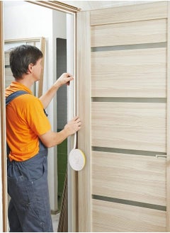 MJZ 5m Self-Adhesive Door Bottom Seal Strip, Doors and Windows Draught Excluder Stopper Foamed Weather Seal Stripping Under Door Soundproof Collision Avoidance Foam Tape (D Type, White)  - Image 5
