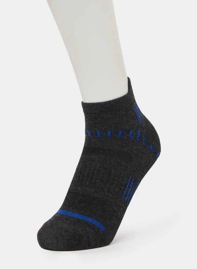 ستايلي Pack of 3 - Contrast Detail Ribbed Cuff Ankle Socks
