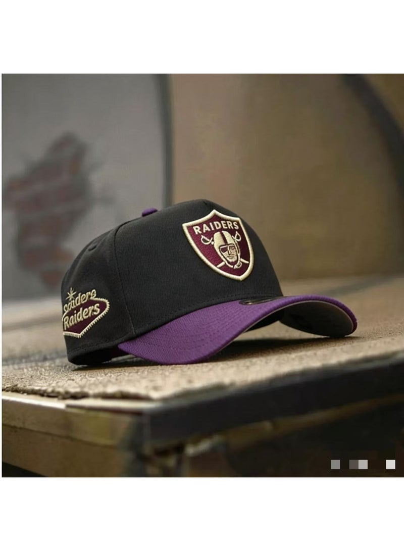 NFL Simple Solid Color Raiders rugby Cap, Universal All-Season Face Slimming Sun Protection Hat