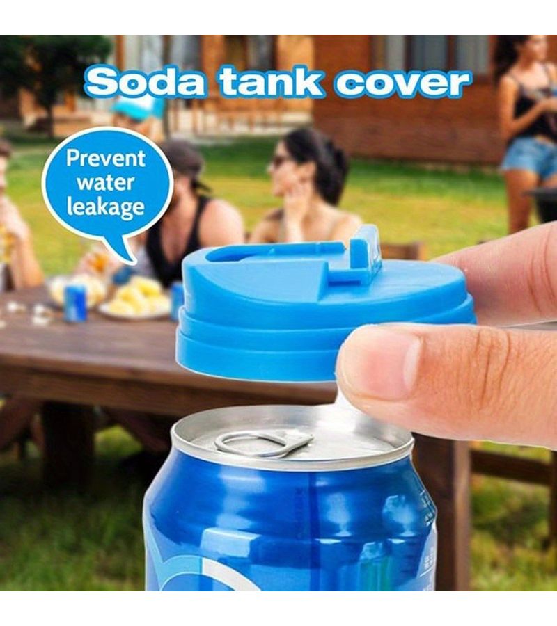 6 Pack Reusable Soda Can Lids Leakproof Stain And Water Resistant PP Can Covers Mix Color Ideal For Cooking Dining And Refrigerator Use - Image 5
